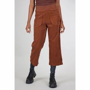 Wearables By XCVI Corduroy Trumble Pants Wide Leg Crop Russet
